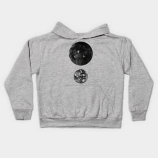 Black Minimal Dots Abstract Pattern. Kids Hoodie